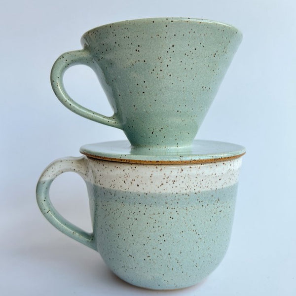 Light Blue Coffee Pour Over W/ Handle