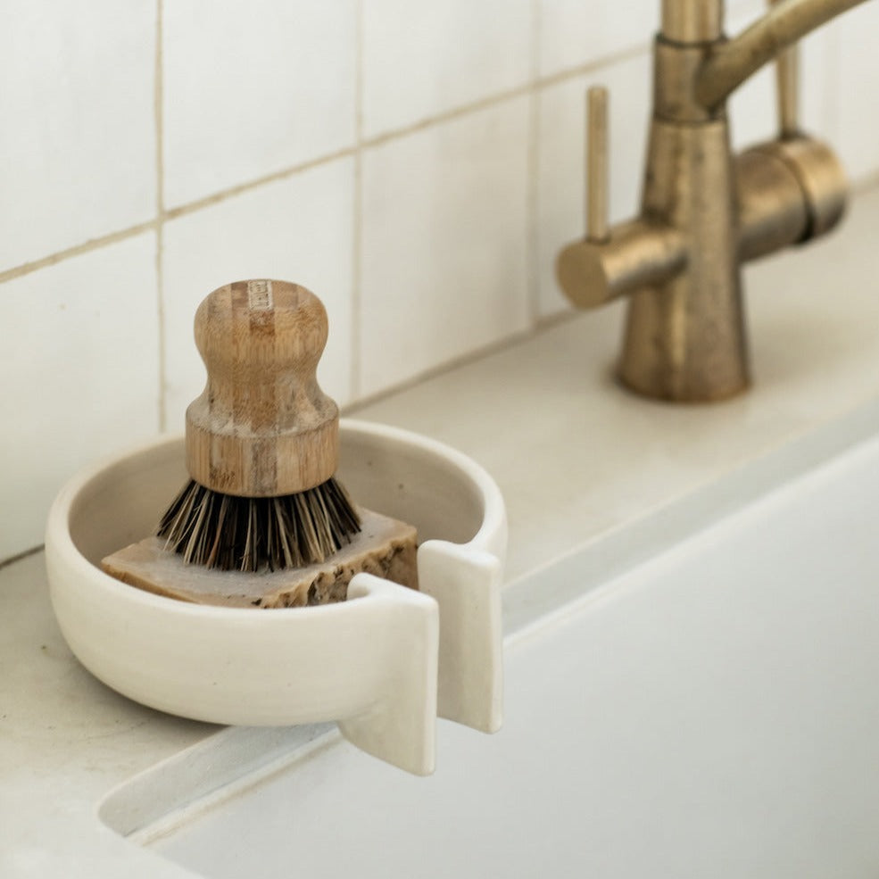 Concrete Draining Soap Dish, Sink Soap Holder, Bathroom