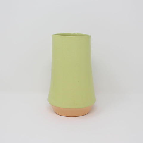 Chartreuse Orange Bottom Curve Vase