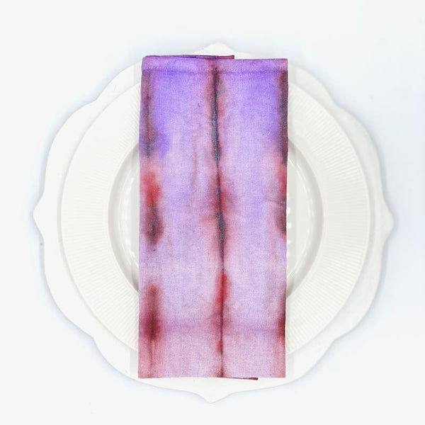 Shibori Purple Linen Napkin ONE LEFT