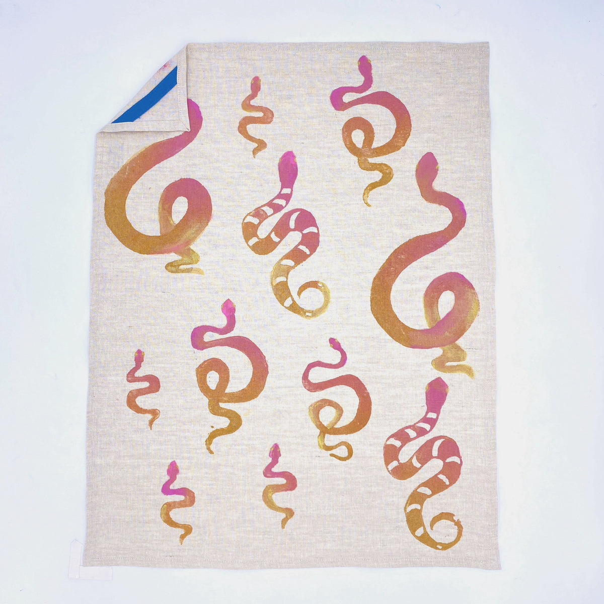 Snakes in Miami Vice Linen Tea Towels The Dowry