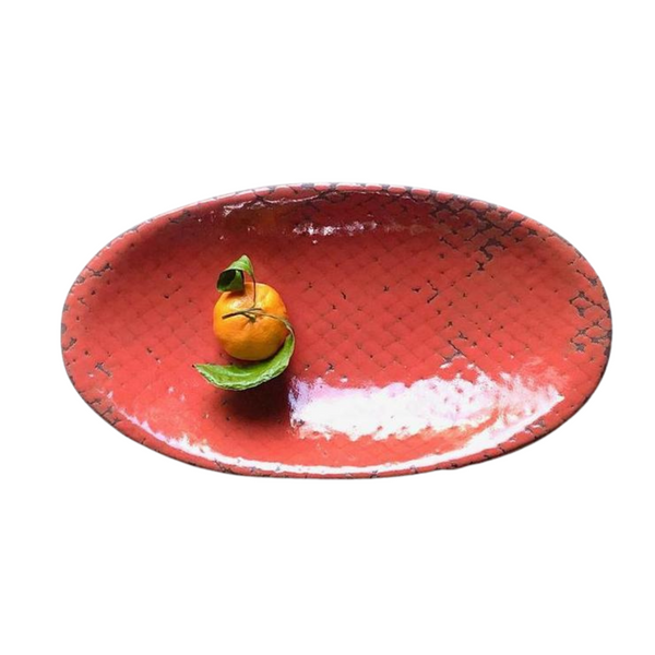 Paprika Large Oval Serving Bowl