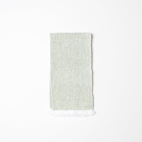 KD Weave Green + White Hand Towel, Set of 2