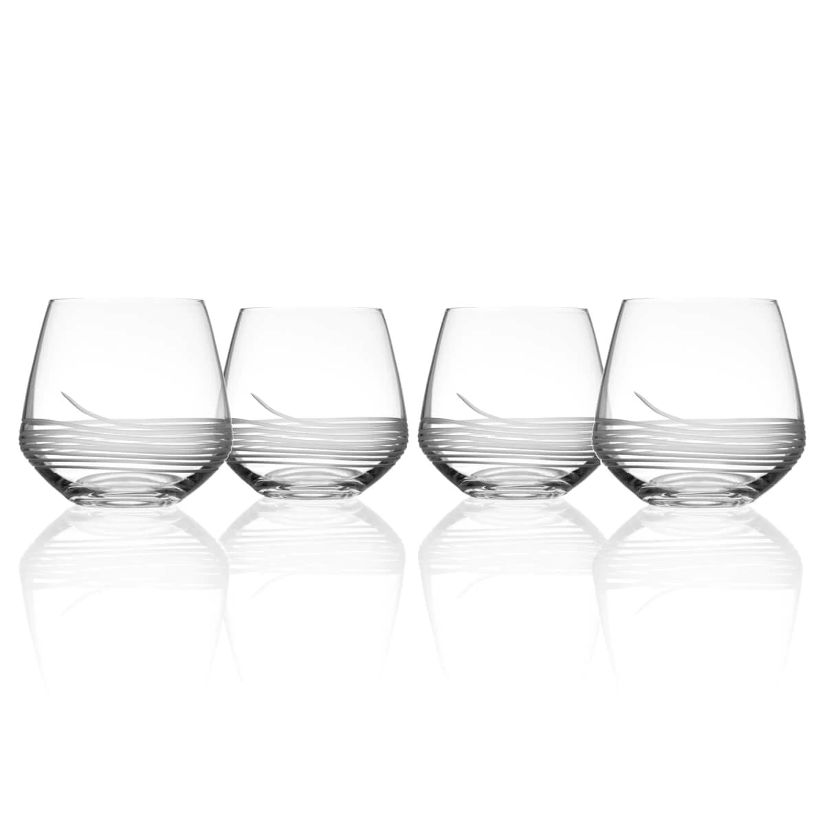 Register Mid-Century Stemless Wine Glasses, Home Bar