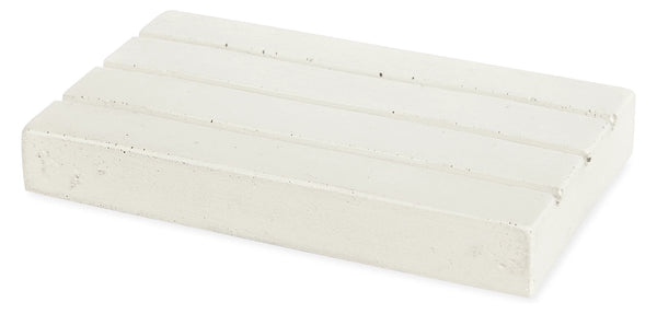 PLC White Soap Grooved Tray & Tumbler Set