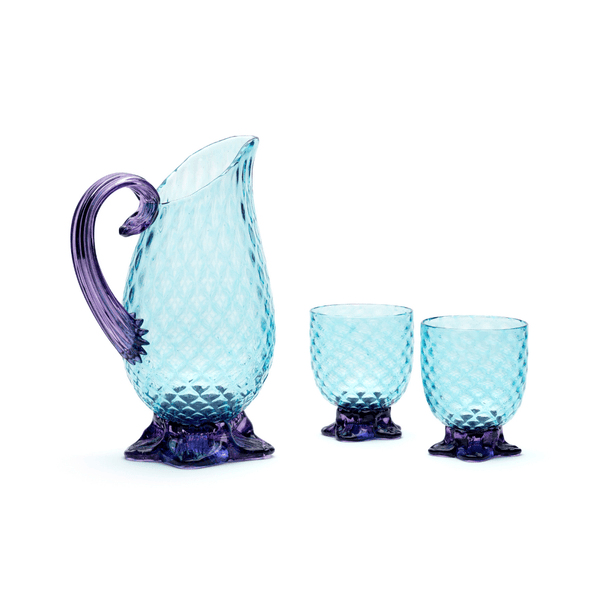 Aqua and Purple Pineapple Set