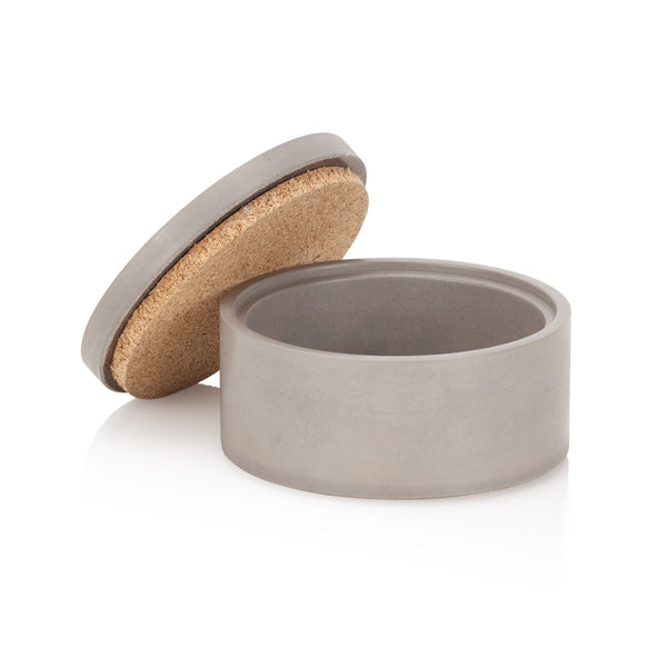 Concrete Classic Salt & Spice Cellar, Gray