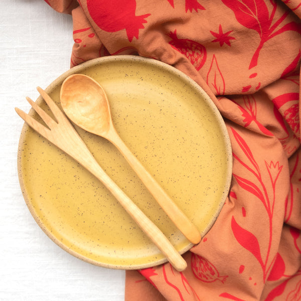 Pomegranate Red Tea Towel