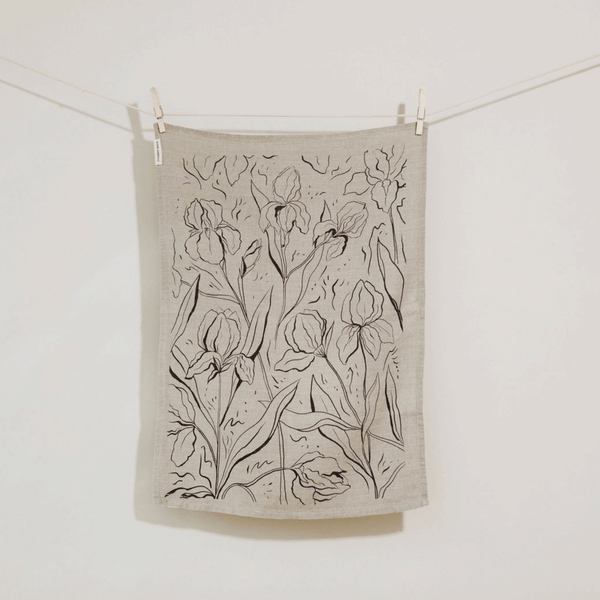 Iris Flax Linen Tea Towel