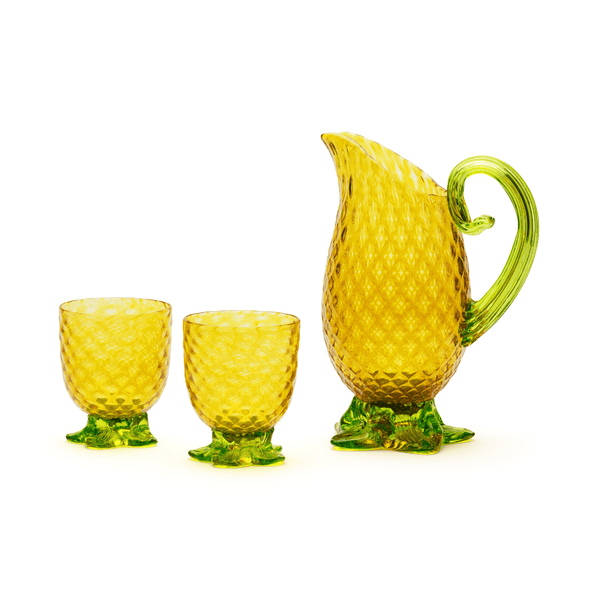 Gold and Green Pineapple Set