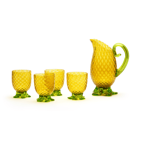Gold and Green Pineapple Set