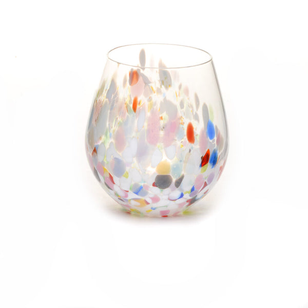 Rainbow Stemless Wine Glass