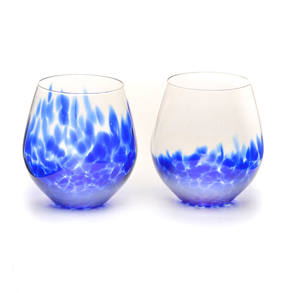 Cobalt Blue Stemless Wine Glass