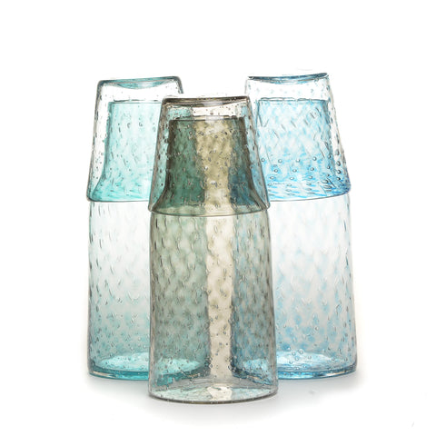 Hand Blown Glass Bedside Carafe