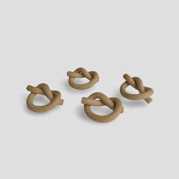 Speckled Knot Napkin Ring Set