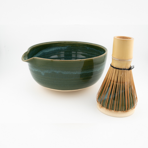 Forest Chawan Matcha Bowl with Whisk Holder