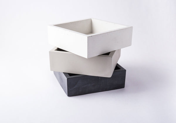 Concrete Cocktail Napkin Holder, Charcoal
