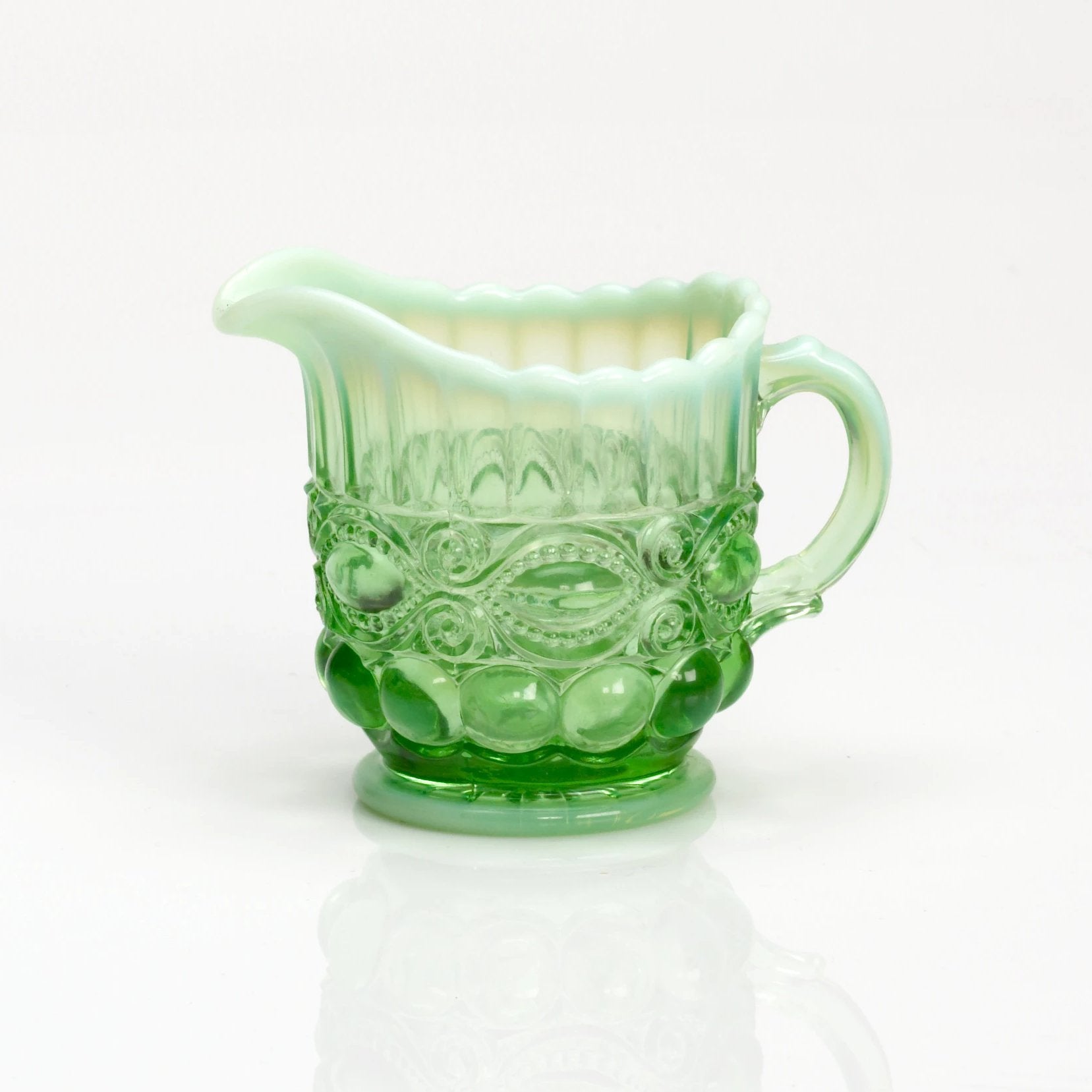 Eye Winkler Green Creamer Pitcher