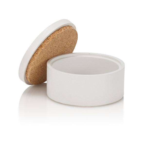 Concrete Classic Salt & Spice Cellar, White