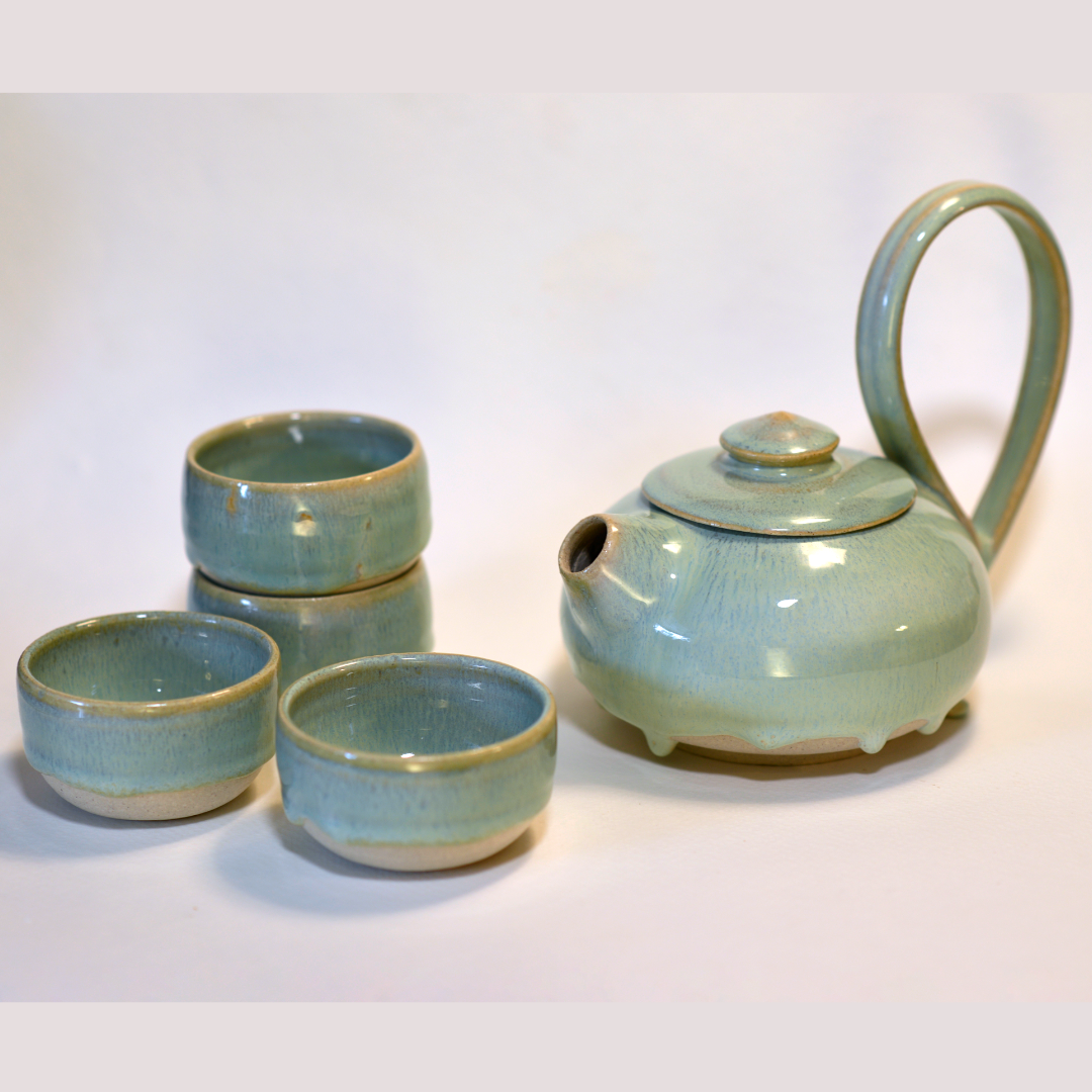 Turquoise Tea Pot Gift Set