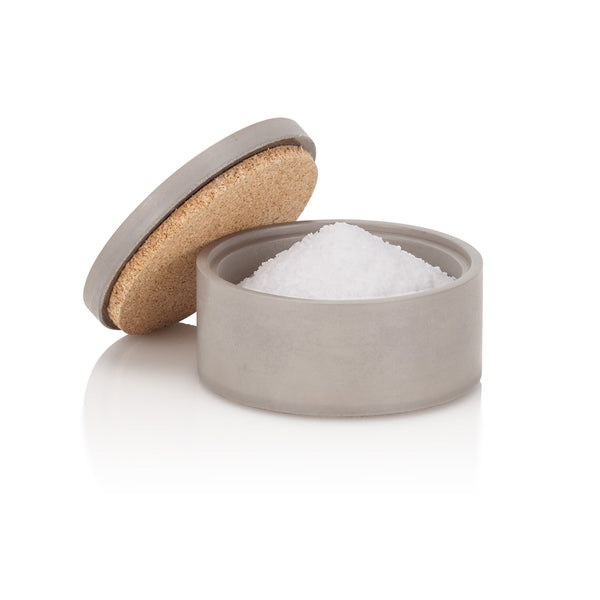 Concrete Classic Salt & Spice Cellar, Gray
