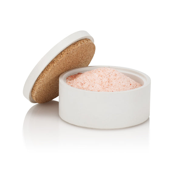 Concrete Classic Salt & Spice Cellar, White