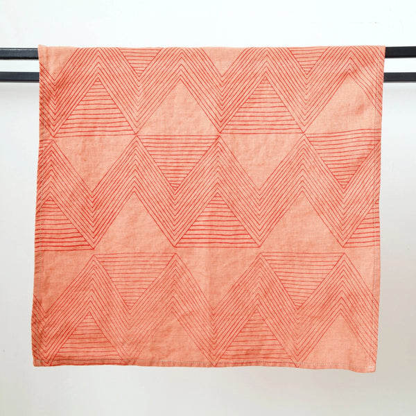 Zig Zag Red on Punch Napkin