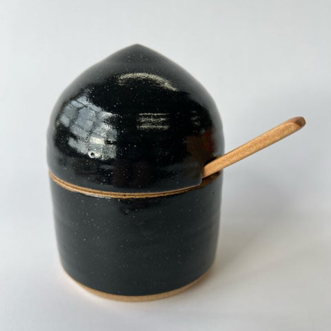 Black Sugar Bowl with Lid