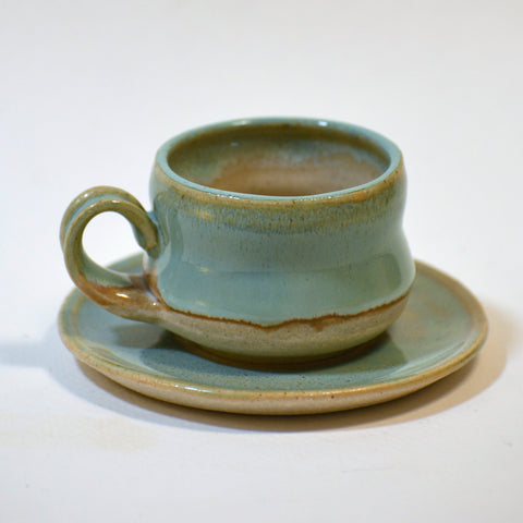 Blue Spume Espresso Cup & Saucer