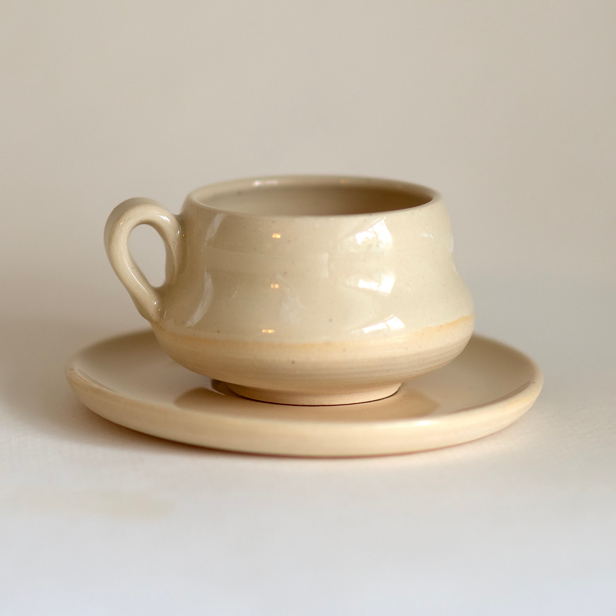 Clear Espresso Cup & Saucer