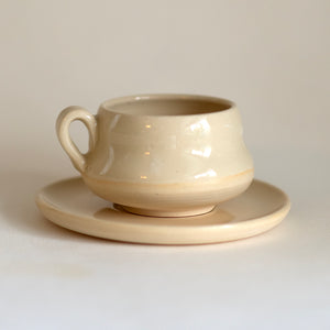 Clear Espresso Cup & Saucer