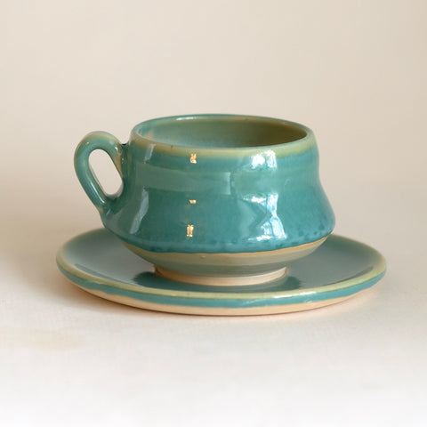 Turquoise Espresso Cup & Saucer