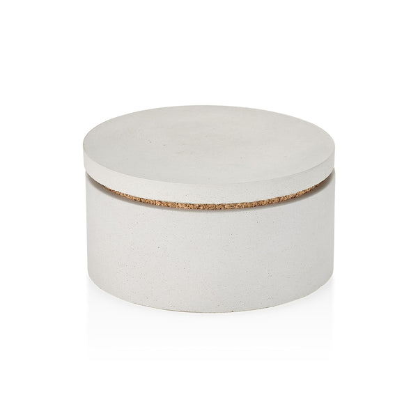 Concrete Classic Salt & Spice Cellar, White