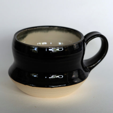 Black Curvy Wide Mug