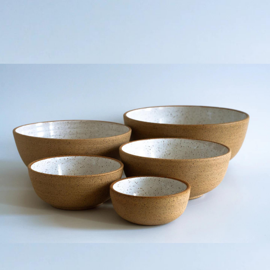 Handcrafted American-Made Ceramic Nesting Mixing Bowls