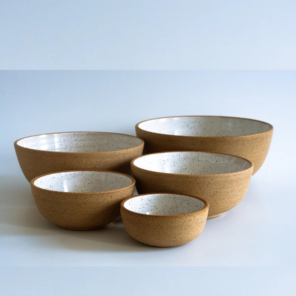 RPK White + Nude Nesting Mixing Bowls, Set of 5