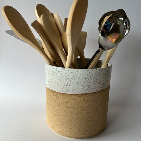 White + Nude XL Kitchen Utensil Holder