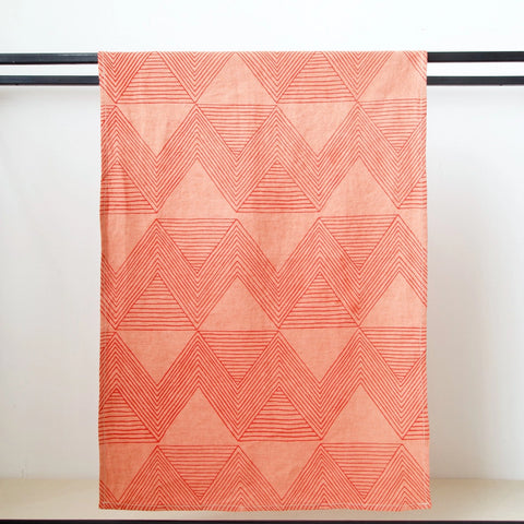 Zig Zag Red on Punch Tea Towel