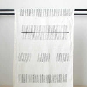Ploma Charcoal on Ivory Tea Towel
