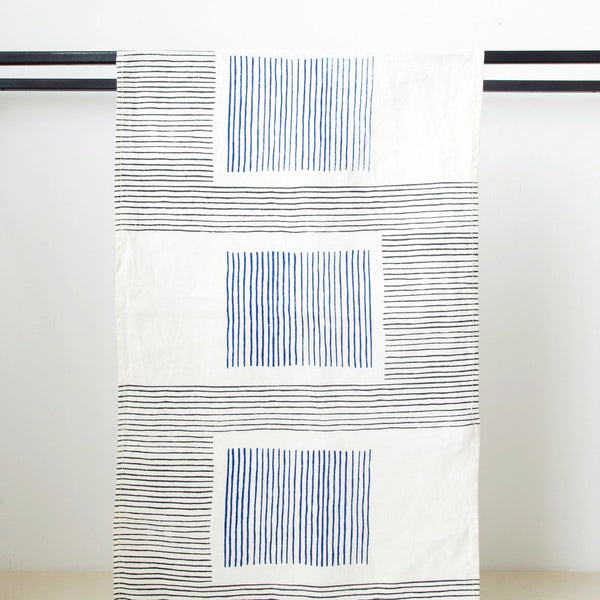 Duo Blau Charcoal on Ivory Tea Towel