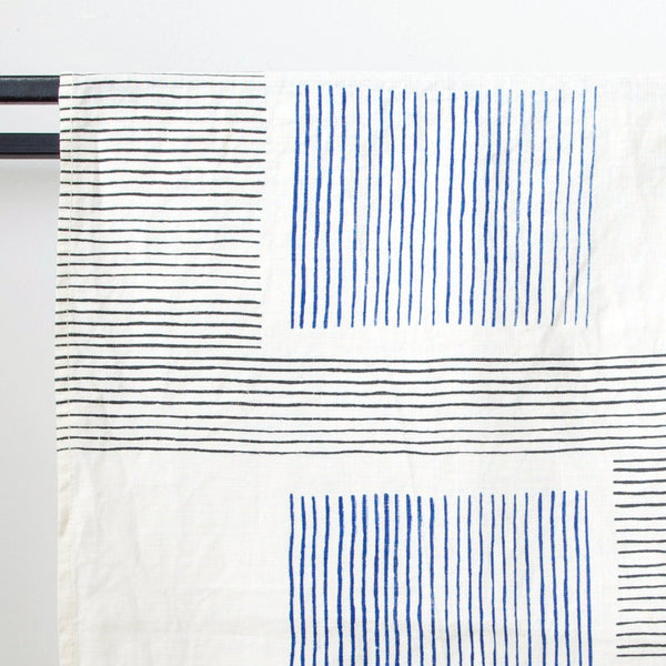 Duo Blau Charcoal on Ivory Tea Towel