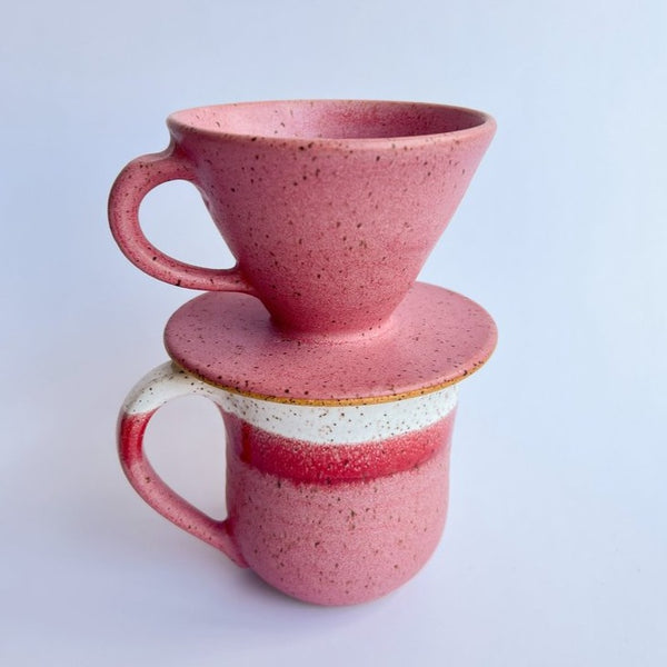 Pink Coffee Pour Over W/ Handle