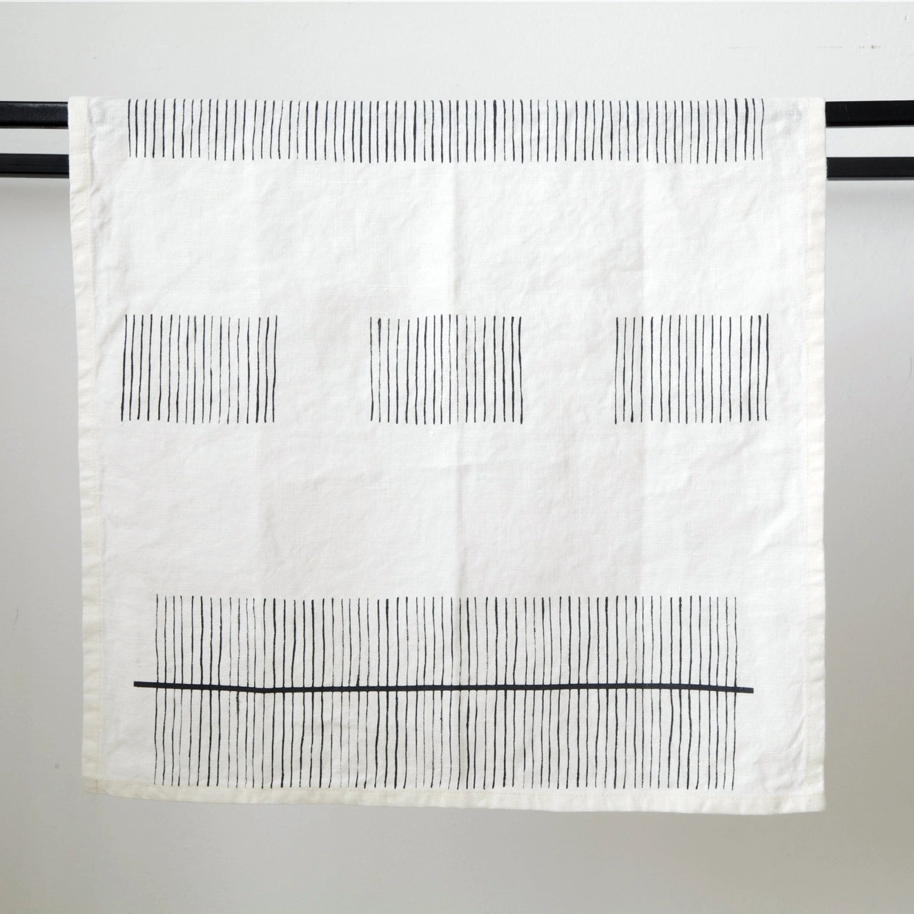 Ploma Charcoal on Ivory Napkin