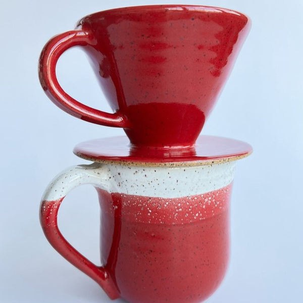 Red Coffee Pour Over W/ Handle