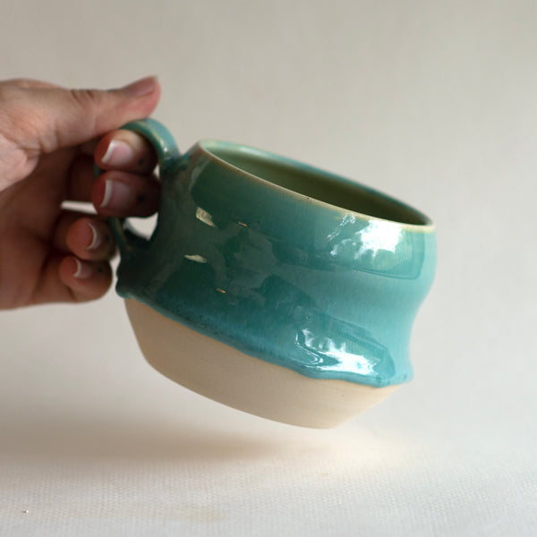 Turquoise Curvy Wide Mug