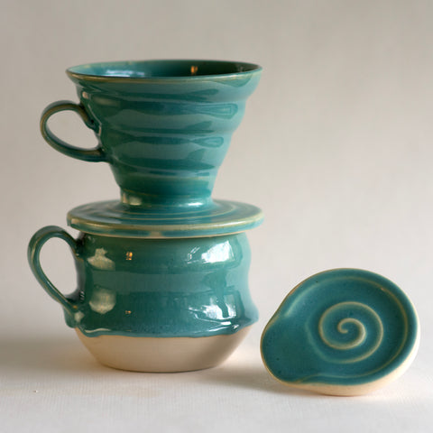 Turquoise Pour Over Coffee Gift Set