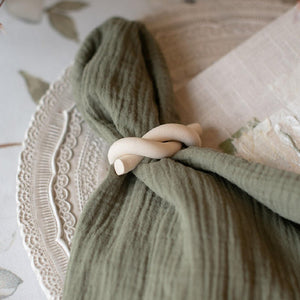 Ivory Knot Napkin Ring, Set of 2