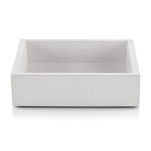 Concrete Napkin or Valet Holder, White
