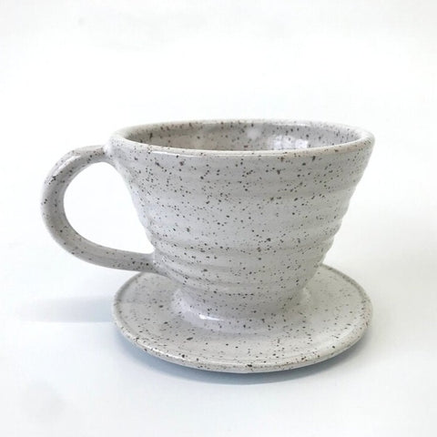 White Coffee Pour Over W/ Handle