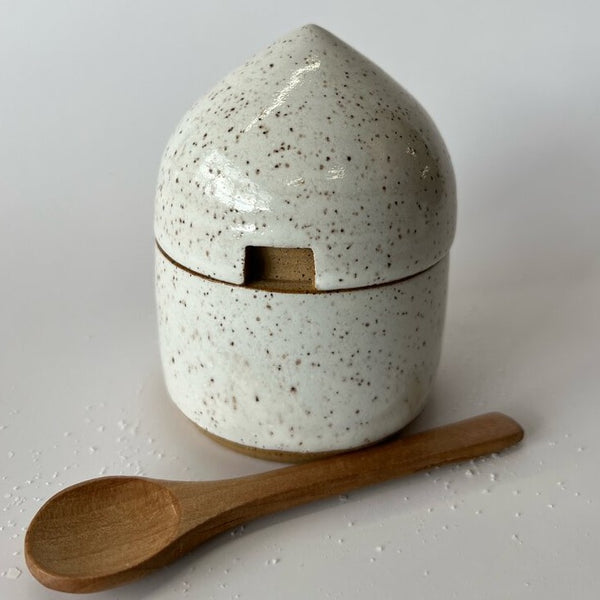 White Sugar Bowl with Lid
